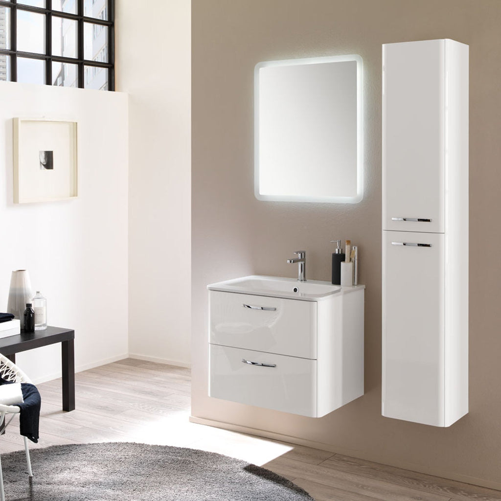 Mobile bagno sospeso modello Best06 cm 90x190x46 laccato lucido bianco by CeramicStore | Lo specialista del tuo bagno