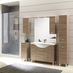 Mobile bagno a terra modello Rimini03 cm 165x195x50 finitura rovere nabucco by CeramicStore | Lo specialista del tuo bagno