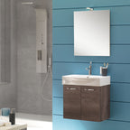 Mobile bagno sospeso Mini50 cm 50x190x42 rovere scuro by CeramicStore | Lo specialista del tuo bagno