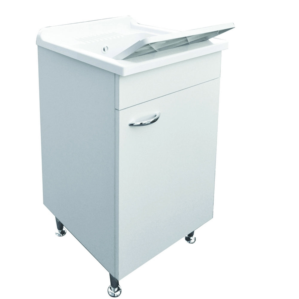Lavatoio lavanderia con mobile idrofugo e vasca in resina 45x50 bianco by CeramicStore | Lo specialista del tuo bagno