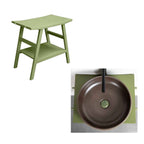  Consolle in Teak naturale di recupero trattato serie Zen XL Cipi 86cm - Smeraldo Buddah by CeramicStore | Lo specialista del tuo bagno