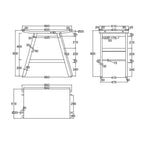  Consolle in Teak naturale di recupero trattato serie Zen XL Cipi 86cm - Nero by CeramicStore | Lo specialista del tuo bagno