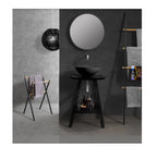 Consolle in Teak naturale di recupero trattato serie Zen Cipi 56cm - Nero by CeramicStore | Lo specialista del tuo bagno