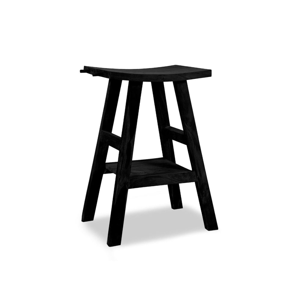  Consolle in Teak naturale di recupero trattato serie Zen Cipi 56cm - Nero by CeramicStore | Lo specialista del tuo bagno