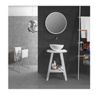  Consolle in Teak naturale di recupero trattato serie Zen Cipi 56cm - Bianco by CeramicStore | Lo specialista del tuo bagno