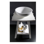  Consolle in Teak naturale di recupero trattato serie Zen Cipi 56cm - Bianco by CeramicStore | Lo specialista del tuo bagno