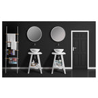  Consolle in Teak naturale di recupero trattato serie Zen Cipi 56cm - Bianco by CeramicStore | Lo specialista del tuo bagno