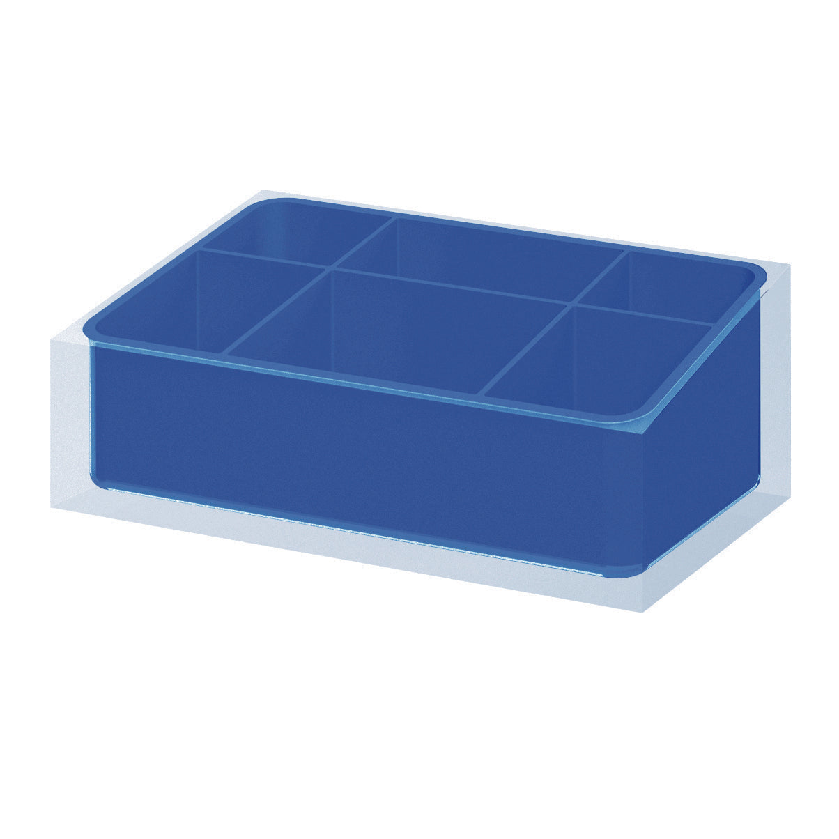Organizer da appoggio Gedy serie Rainbow - Blu by CeramicStore | Lo specialista del tuo bagno