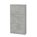 Elegante scarpiera a 3 ante con maniglia satinata finitura Cemento by Sarmog by CeramicStore | Lo specialista del tuo bagno