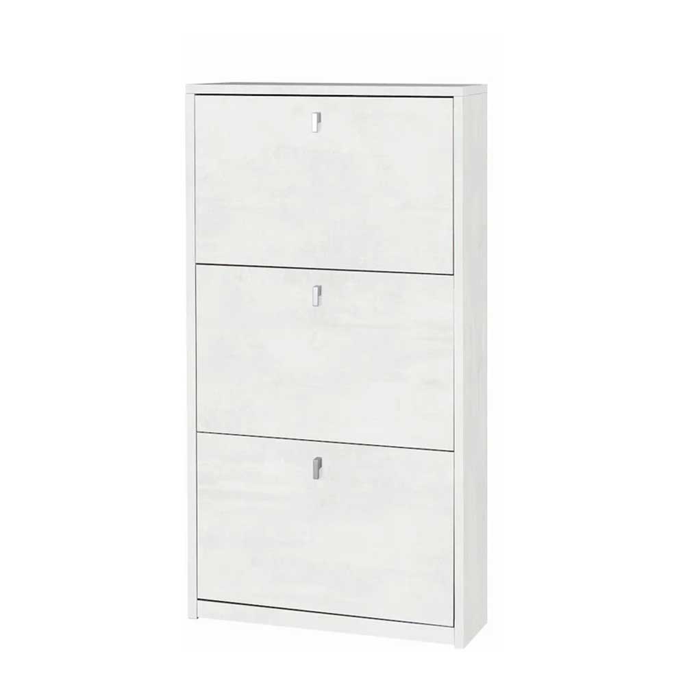 Elegante scarpiera a 3 ante con maniglia satinata finitura Ossido Bianco by Sarmog by CeramicStore | Lo specialista del tuo bagno