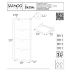  Elegante scarpiera a 4 ante con maniglia satinata finitura Bianco Fiammato by Sarmog by CeramicStore | Lo specialista del tuo bagno