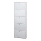 Elegante scarpiera a 5 ante con maniglia satinata finitura Bianco Fiammato by Sarmog by CeramicStore | Lo specialista del tuo bagno