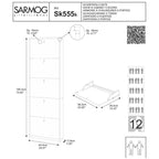  Elegante scarpiera a 5 ante con maniglia satinata finitura Noce Stelvio by Sarmog by CeramicStore | Lo specialista del tuo bagno