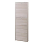 Elegante scarpiera a 5 ante con maniglia satinata finitura Olmo Chiaro by Sarmog by CeramicStore | Lo specialista del tuo bagno