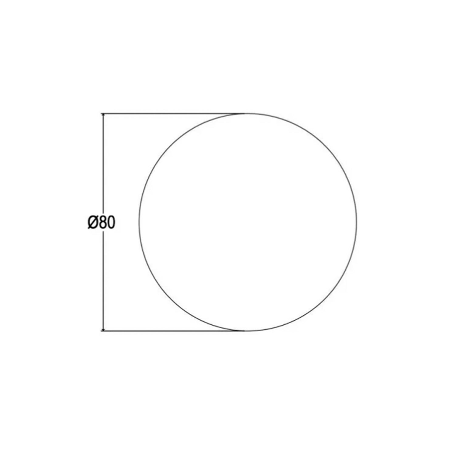 Specchio tondo essential Cubi&Co - ø 80 cm