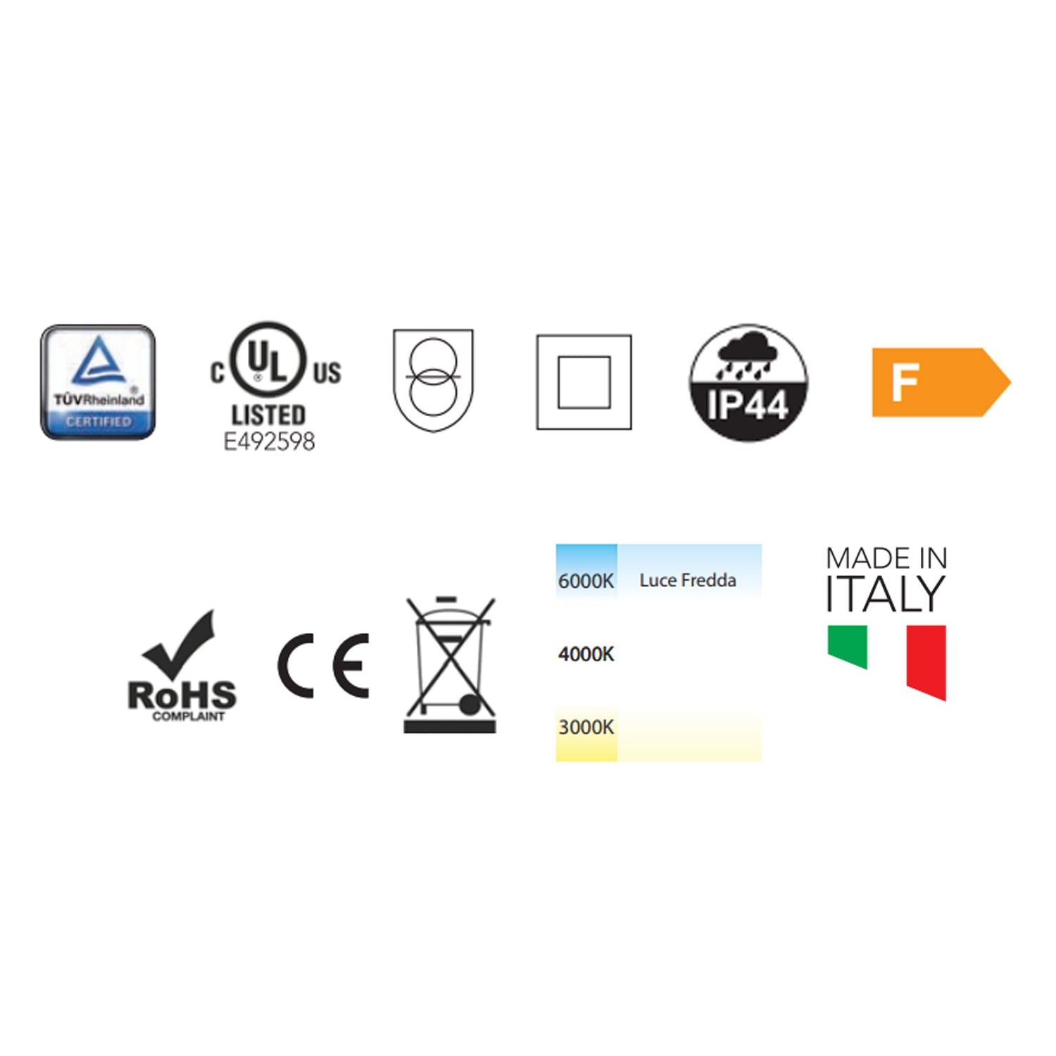 Specchio con lampada a LED Cubi&Co linea Light - diametro 70 cm