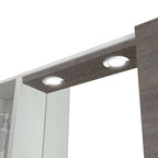 Specchiera con ante e illuminazione LED Cubi&Co Mondial 91x61 cm - Rovere Scuro