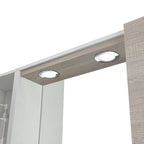 Specchiera con anta e illuminazione LED Cubi&Co serie Mondial 68 x 61 cm - Rovere Chiaro