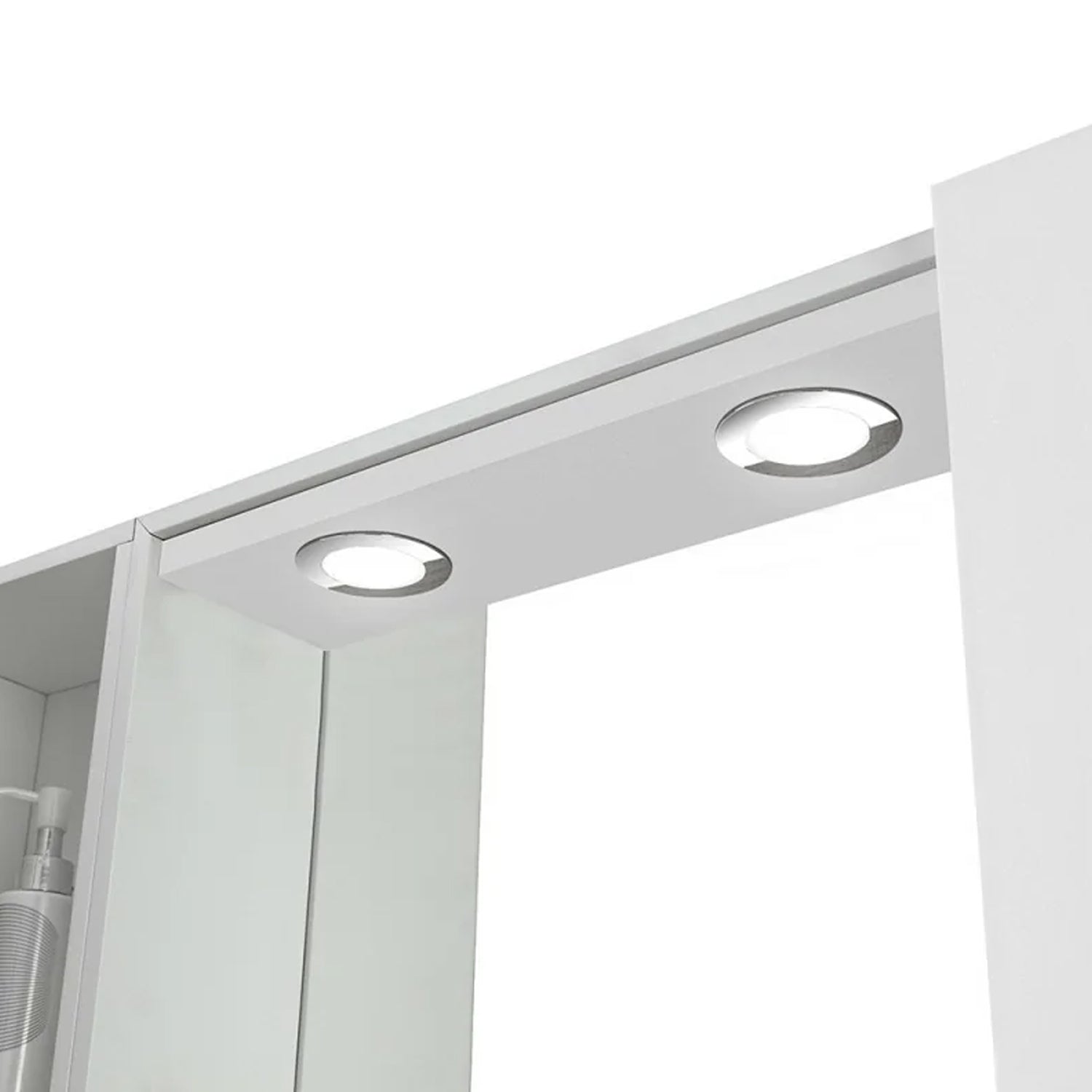 Specchiera con ante e illuminazione LED Cubi&Co serie Star 91x61 cm - Bianco lucido