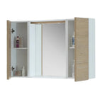 Specchiera con ante e illuminazione LED Cubi&Co serie Star 91x61 cm - Larice