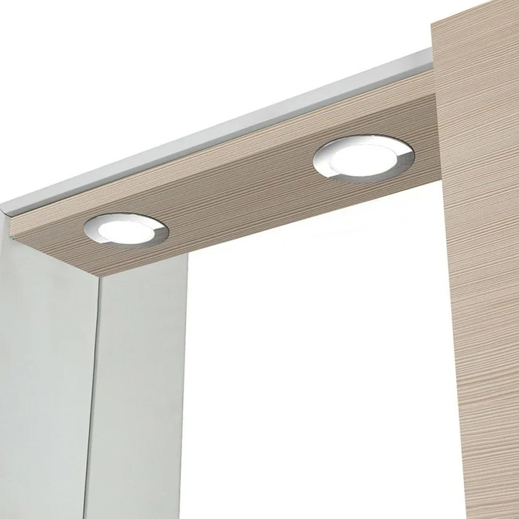 Specchiera con anta e illuminazione LED Cubi&Co serie Star 68 x 61 cm - Larice