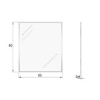 Specchio rettangolare reversibile con bisellatura a filo Cubi&Co modello Best - 50x60 cm