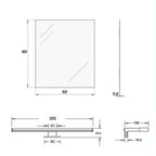 Specchio a filo con lampada LED reversibile Cubi&Co serie Light - 50x60 cm