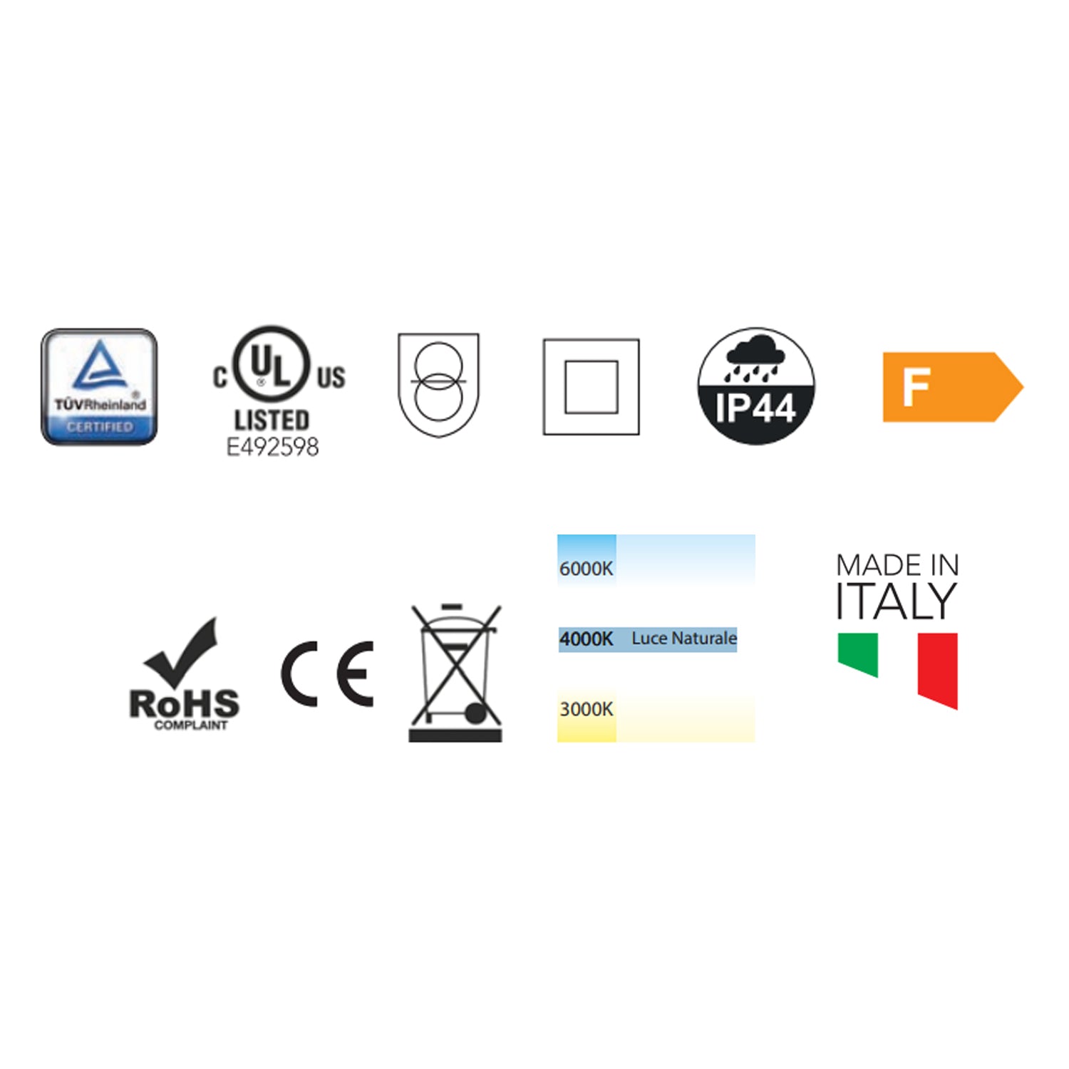 Specchio con striscia superiore LED Cubi&Co modello Superior - 50x70 cm