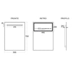 Specchio con striscia superiore LED Cubi&Co modello Superior - 50x70 cm