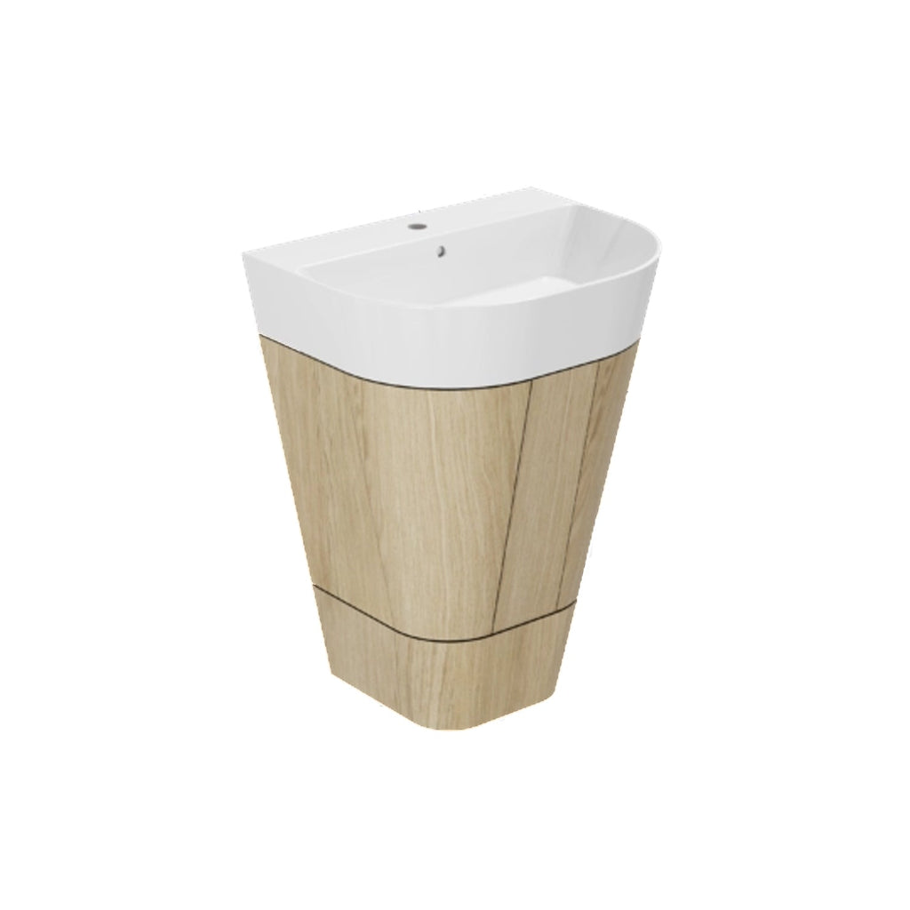 Mobile bagno Forma di Azzurra Ceramica con lavabo e sifone - Olmo Naturale 65 cm by CeramicStore | Lo specialista del tuo bagno