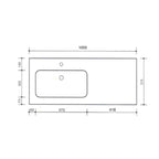  Composizione bagno Priamo con mobile lavabo e specchio con pensile cm105x50 Grigio Corda by CeramicStore | Lo specialista del tuo bagno