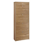 Elegante scarpiera a 4 ante + 1 Cassetto con maniglia satinata Profondità 29 cm finitura Noce Stelvio by Sarmog by CeramicStore | Lo specialista del tuo bagno