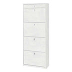 Elegante scarpiera a 4 ante + 1 Cassetto con maniglia satinata Profondità 29 cm finitura Ossido Bianco by Sarmog by CeramicStore | Lo specialista del tuo bagno