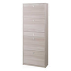 Elegante scarpiera a 4 ante + 1 Cassetto Centrale con maniglia satinata Profondità 29 cm finitura Olmo Chiaro Stelvio by Sarmog by CeramicStore | Lo specialista del tuo bagno