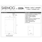  Mobile armadio portaoggetti con 1 anta e 1 cassetto finitura Eucalipto by Sarmog by CeramicStore | Lo specialista del tuo bagno