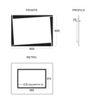 Specchio con retroilluminazione LED Cubi&Co modello Shake - 60x80 cm