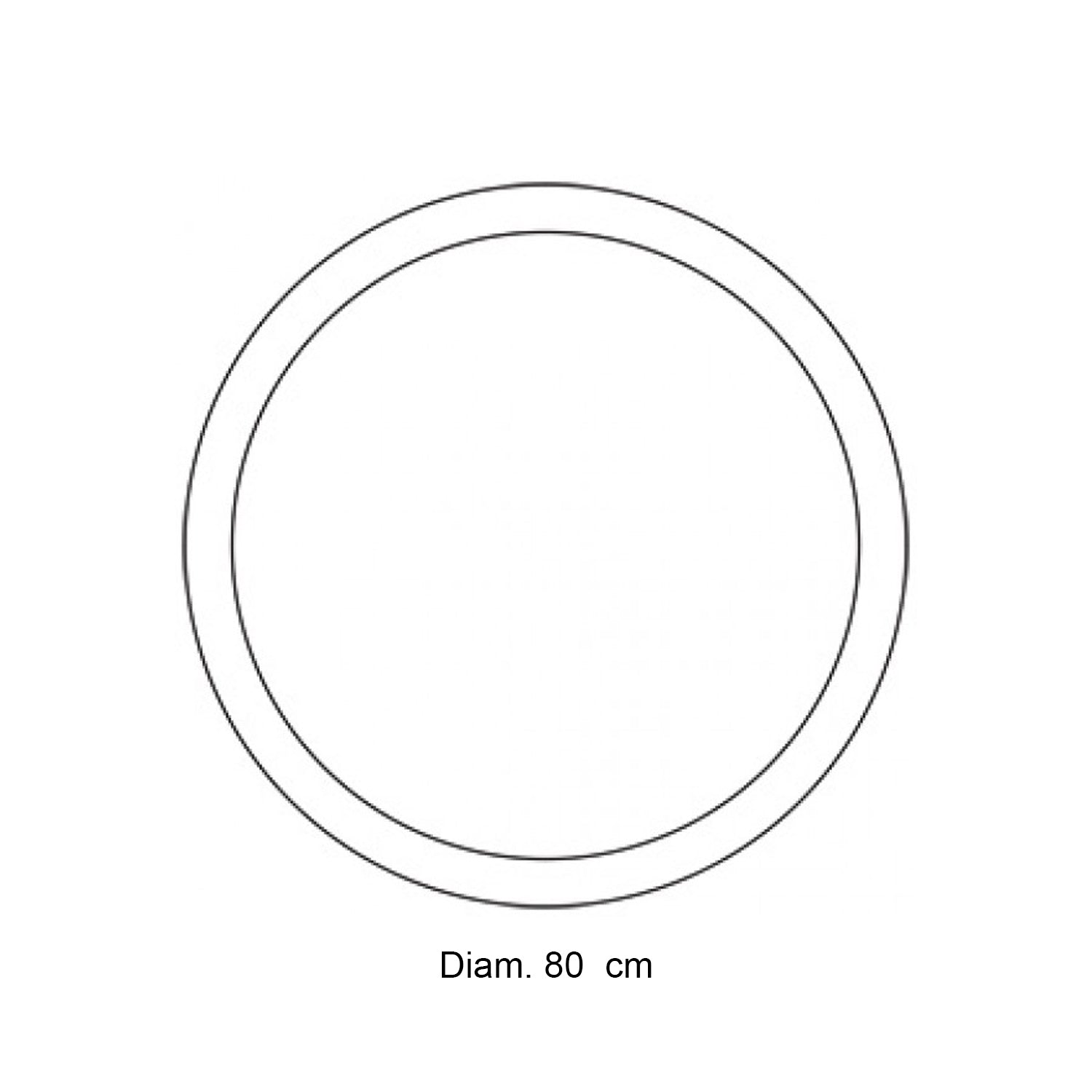 Specchio tondo serigrafato su pannello Cubi&Co modelllo Sun - ø 80 cm