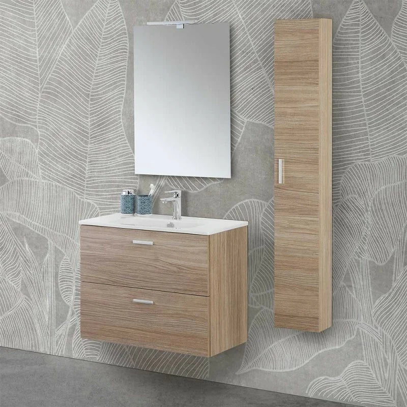 Pensile bagno Cubi&Co serie Grace con anta lunga 24x150x15 cm - Rovere Tropea