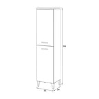 Colonna portasciugamani con due ante Cubi&Co serie Grace - Rovere Tropea