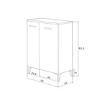 Armadio basso o scarpiera a due ante Cubi&Co serie Star 60 x 83,5 cm - Grigio