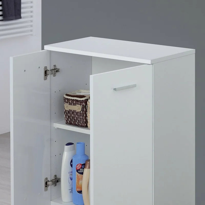 Armadio basso o scarpiera a due ante Cubi&Co serie Star 60 x 83,5 cm - Bianco lucido