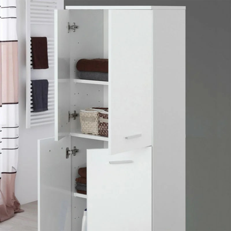 Armadio o scarpiera a quattro ante Cubi&Co serie Star 60x154 cm - Bianco lucido