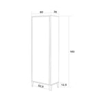 Colonna armadio portascopa Cubi&Co serie Mondial con chiusura slow motion 60x183x35 cm - Bianco