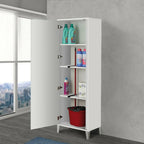 Colonna armadio portascopa Cubi&Co serie Mondial con chiusura slow motion 60x183x35 cm - Bianco