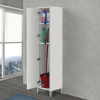 Colonna armadio portascopa Cubi&Co serie Mondial con chiusura slow motion 40x183x35 cm - Bianco