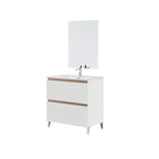 900271 - Mobile bagno a terra 81 cm con lavabo e specchio Collezione Revival Cubi&co