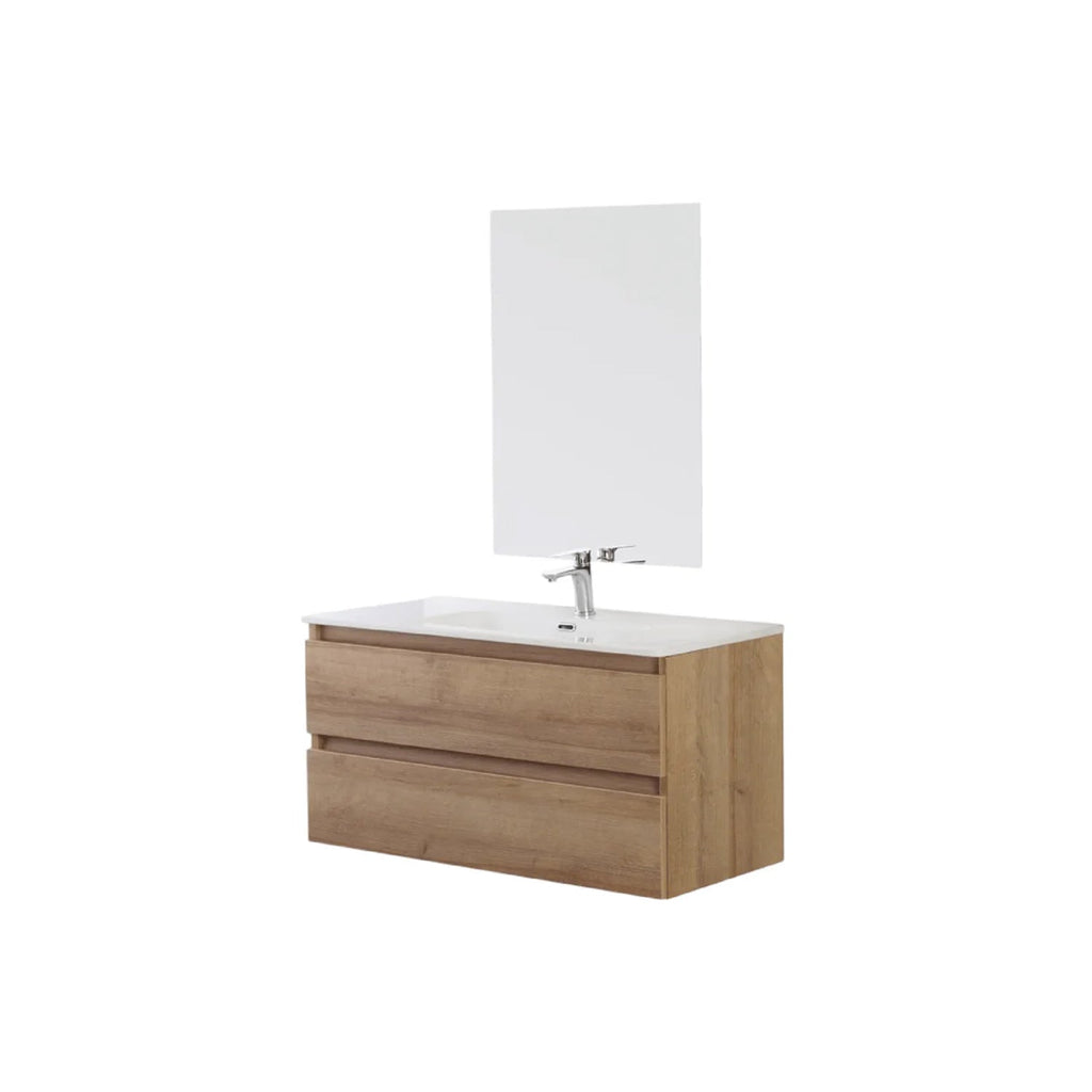 900213 - Mobile bagno sospeso 80 cm con lavabo e specchio - Collezione Revital Cubi&Co