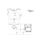 900213 - Mobile bagno sospeso 80 cm con lavabo e specchio - Collezione Revital Cubi&Co