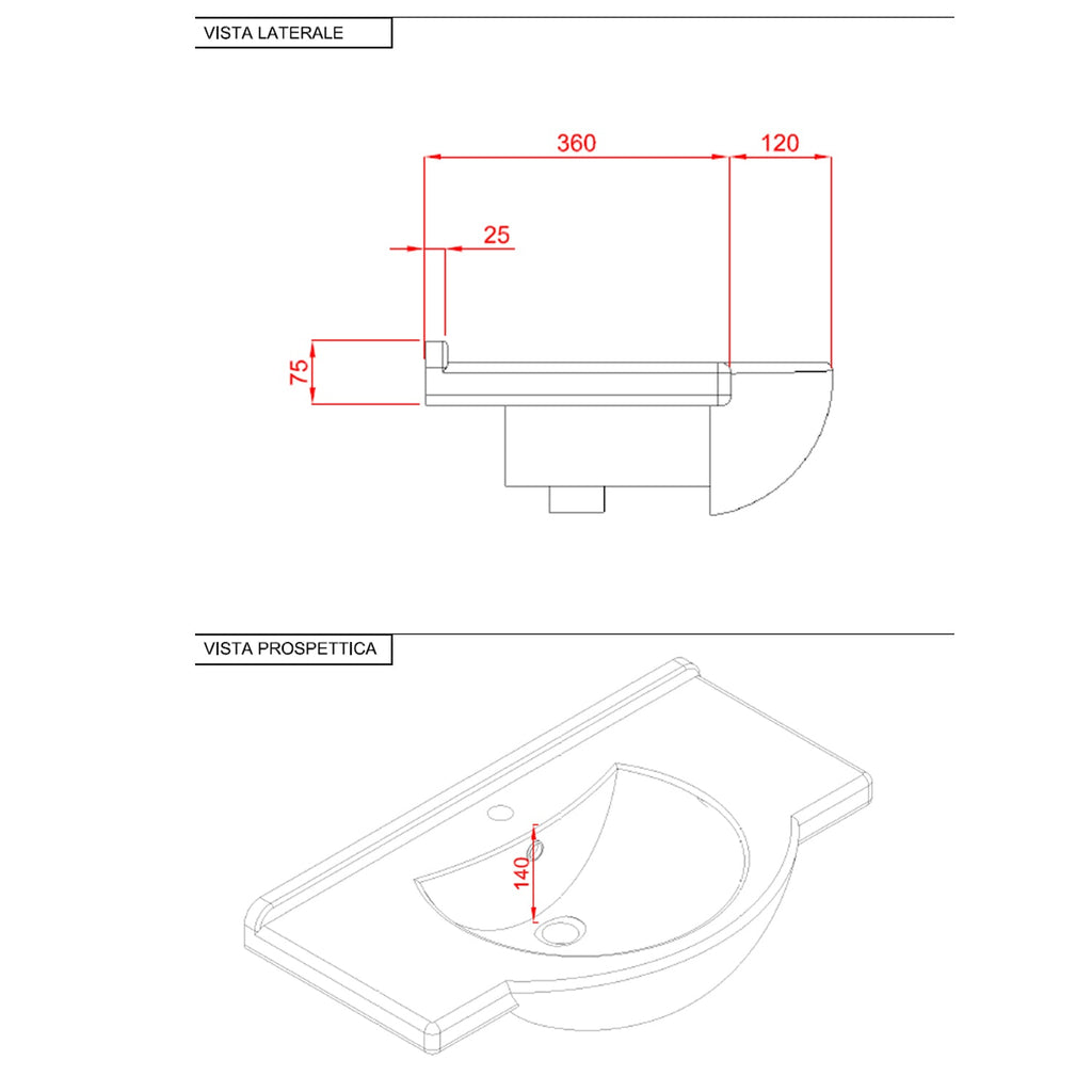  Mobile bagno a terra da 85 cm modello Pisa02 finitura in larice by CeramicStore | Lo specialista del tuo bagno