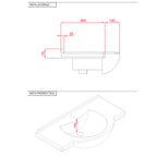 Mobile bagno a terra da 85 cm modello Pisa02 finitura in larice by CeramicStore | Lo specialista del tuo bagno